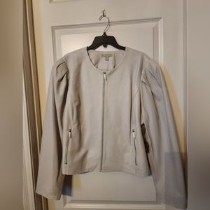 Ryegrass Genuine Leather Grey Jacket